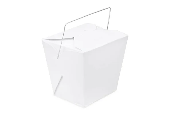 Papírové Krabice Pro Potraviny Potraviny Box Kontejner Izolovaných Bílém Pozadí — Stock fotografie