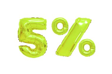 yalıtılmış zemin üzerine kireç renkli balonları yüzde beş. indirimler ve satış