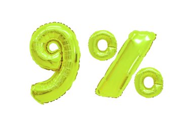 yalıtılmış zemin üzerine kireç renkli balonları yüzde dokuz. indirimler ve satış