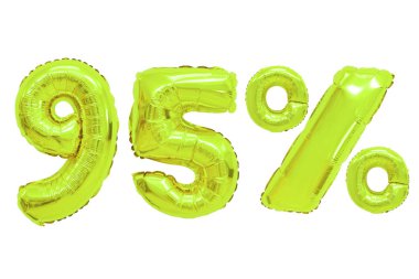 yalıtılmış zemin üzerine kireç renkli balonları yüzde doksan beş. indirimler ve satış