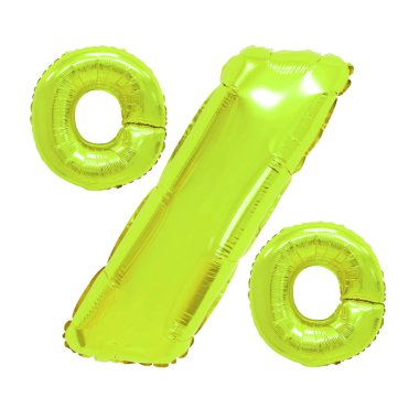 kireç renkli balonlar izole arka plan üzerinde yüzde. indirimler ve satış