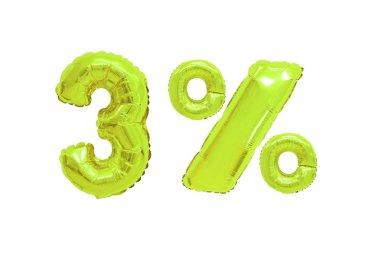 yalıtılmış zemin üzerine kireç renkli balonları yüzde üç. indirimler ve satış