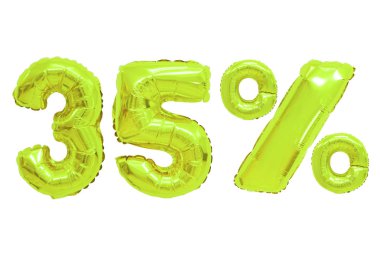 yalıtılmış zemin üzerine kireç renkli balonları yüzde otuz beş. indirimler ve satış