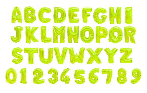 English alphabet lime color — Stock Photo, Image