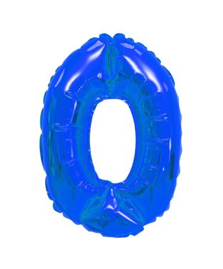 beyaz zemin üzerinde mavi balon sayısı 0 (sıfır). indirimler ve satış, tatil ve eğitim