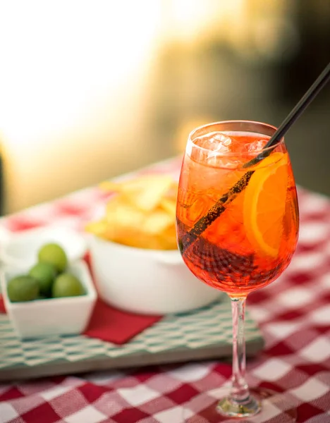 Italian Aperitifs Italian Style — Stock Photo, Image