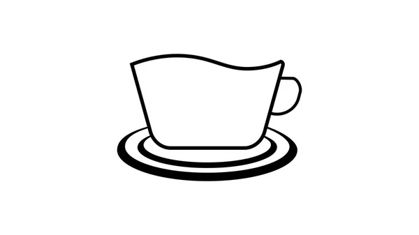 Una Taza Con Café Una Taza Con Idea Para Logotipo — Vector de stock
