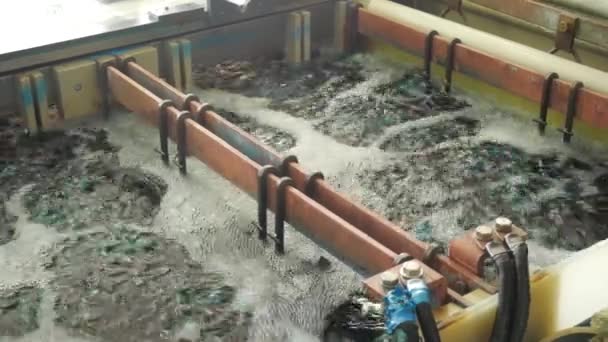 Bain Galvanique Production Ingénierie Circuit Dans Bain Galvanique Dans Flux — Video