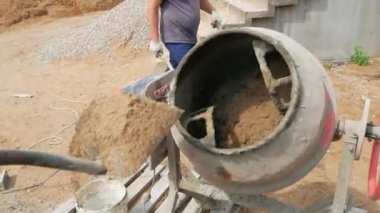 Oluşturucu dökün kum yol metal çakıl ve Beton Beton Çimento çözüm elde etmek için Mikser
