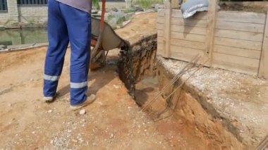 El arabası Çimento beton el arabası dolusu