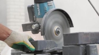 kaldırım döşeme beton kesme yakın çekim