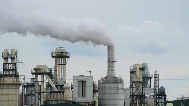 Poluição Plantas Industriais Fumar Tubos Industriais — Vídeo de Stock