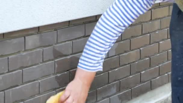 Éléments Décoratifs Forme Mur Briques — Video