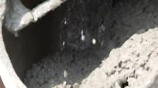 混凝土搅拌机混合水泥溶液 — 图库视频影像
