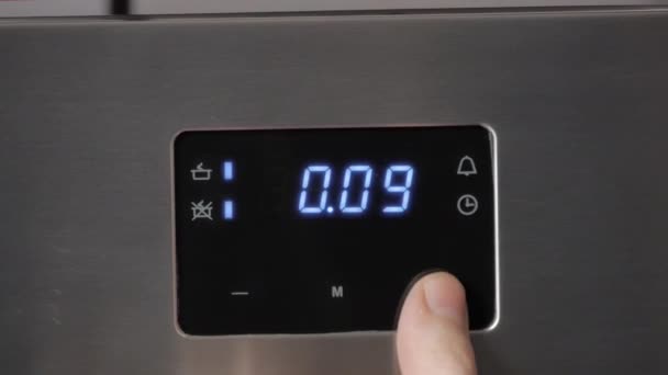 Fornuis Oven Close View Voorpaneel Van Moderne Oven — Stockvideo
