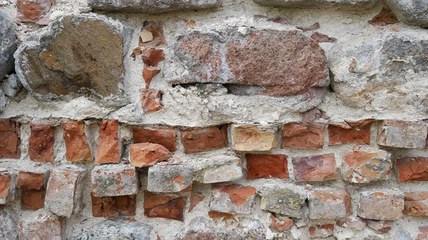 Oude Muur Van Terracotta Bakstenen — Stockfoto