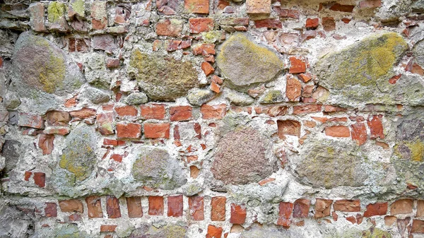 Het Patroon Van Een Stenen Muur Natuurlijke Texturen Oude Grodno — Stockfoto