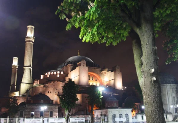 Musée Hagia Sophia Nuit Istanbul Turquie — Photo