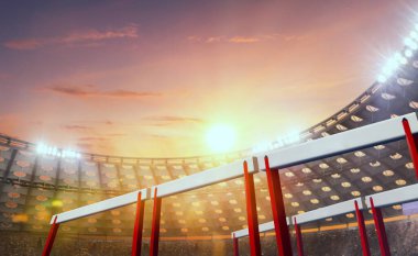 3 boyutlu atletizm stadyumu. Hazırlama 3- d.