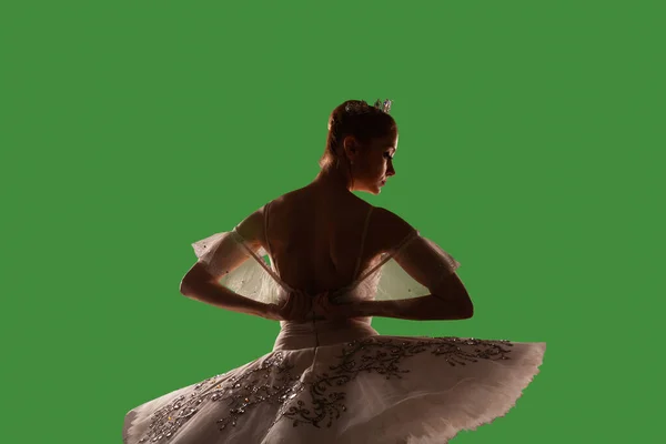 Ballet Bailarines Ballet Aislados Pantalla Verde — Foto de Stock