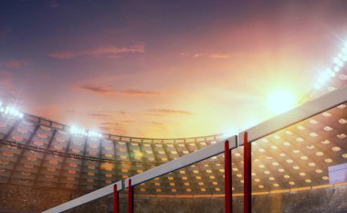 3 boyutlu atletizm stadyumu. Hazırlama 3- d.