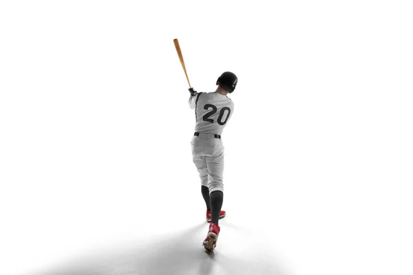 Professional Baseball Player White Background — Stock Photo, Image