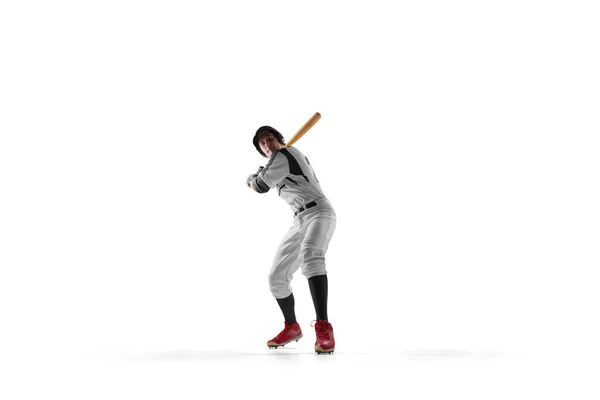 Professional Baseball Player White Background — Stock Photo, Image