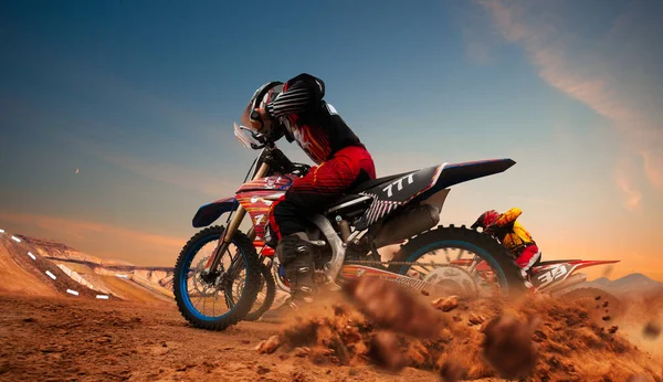 Motocross Rider Acción Motocross Sport —  Fotos de Stock