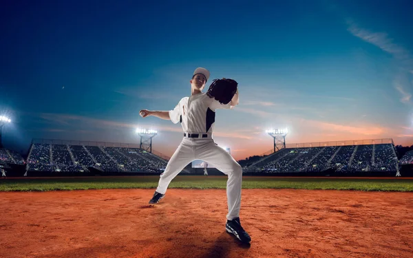 Jogador Profissional Beisebol Campo — Fotografia de Stock