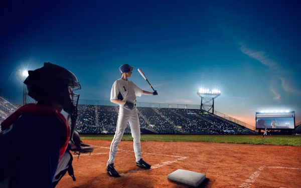 Professional Baseball Players Field — Stock Photo, Image