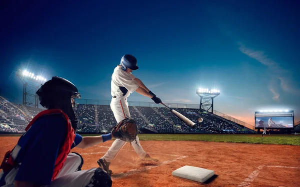 Professionella Basebollspelare Plan — Stockfoto