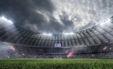 Profesyonel futbol stadyumu..