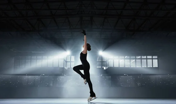 Fille Patinage Artistique Dans Arène Glace — Photo