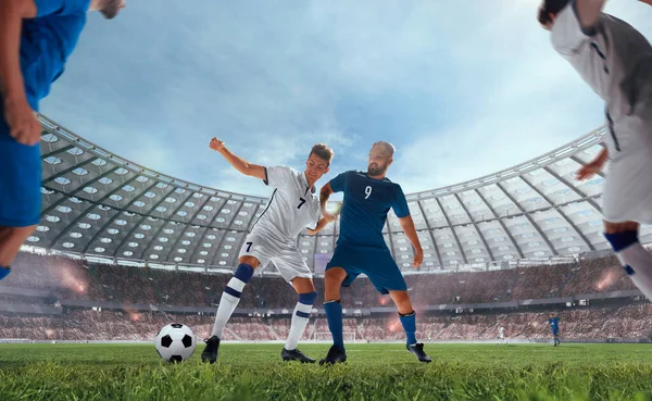 Soccer Players Action Professional Stadium — Stock Photo, Image