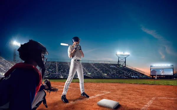 Professional Baseball Players Field — Stock Photo, Image