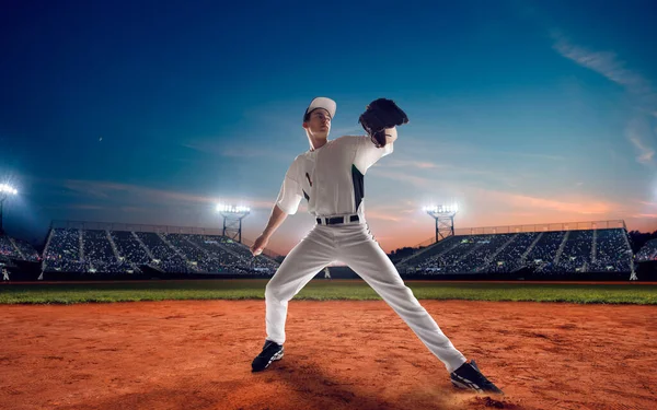 Jogador Profissional Beisebol Campo — Fotografia de Stock