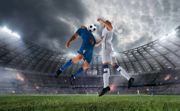 Soccer Players Action Professional Stadium — Stock Photo, Image