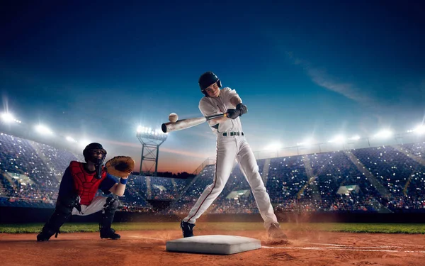 Giocatori Professionisti Baseball Sul Campo — Foto Stock