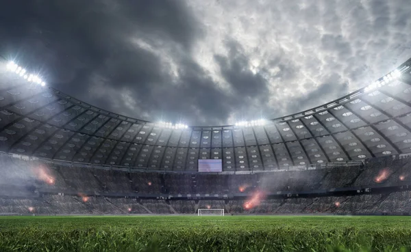 Estádio Profissional Futebol Esportivo — Fotografia de Stock