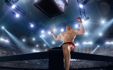 MMA dövüşçüsü. Dövüş Şampiyonası.