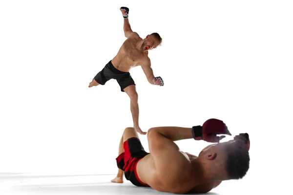 Mma Fighters Isolated White — Stock Photo, Image