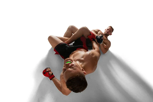 Combattenti Mma Isolati Bianco — Foto Stock