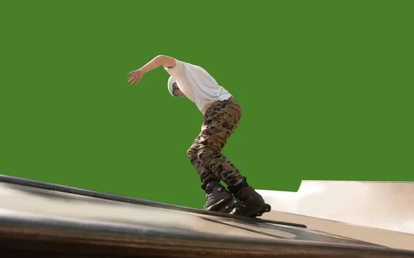 若い男性ローラー演技トリック — ストック写真