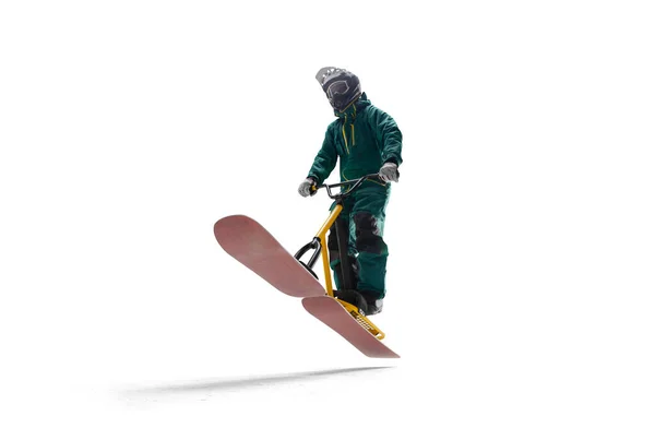 Snow Scoot Elszigetelt Fehér — Stock Fotó