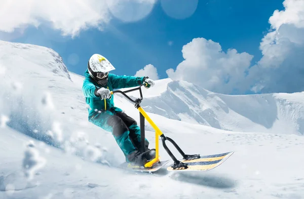 白雪公主雪地自行车 极端冬季运动 — 图库照片