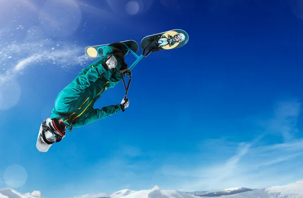 Sneeuwbal Sneeuwfiets Extreme Wintersporten — Stockfoto