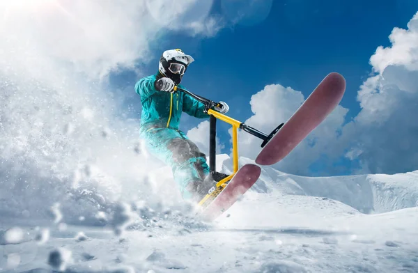 Hófehérke Hómotor Extrém Téli Sportok — Stock Fotó