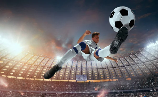 Soccer Players Action Professional Stadium — Stock Photo, Image