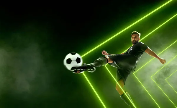 Soccer player in action.
