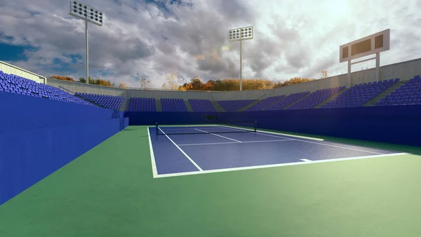 Tennisplatz Darstellung — Stockfoto